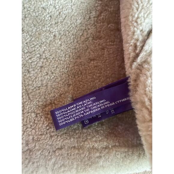 Ralph Lauren Collection Purple Label Cropped Shearling Vest Leather Runway Top - Picture 12 of 16